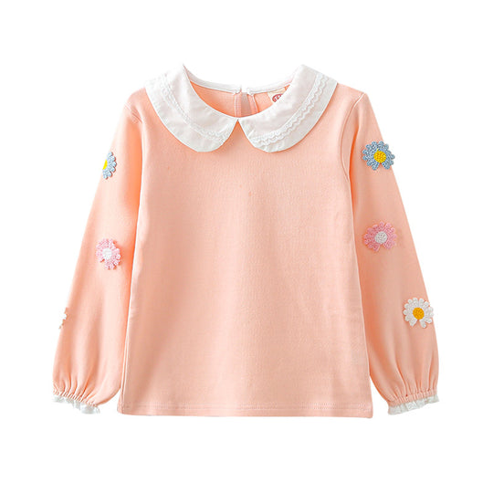 Mädchen Sweatshirt mit floralem Stickdesign EB