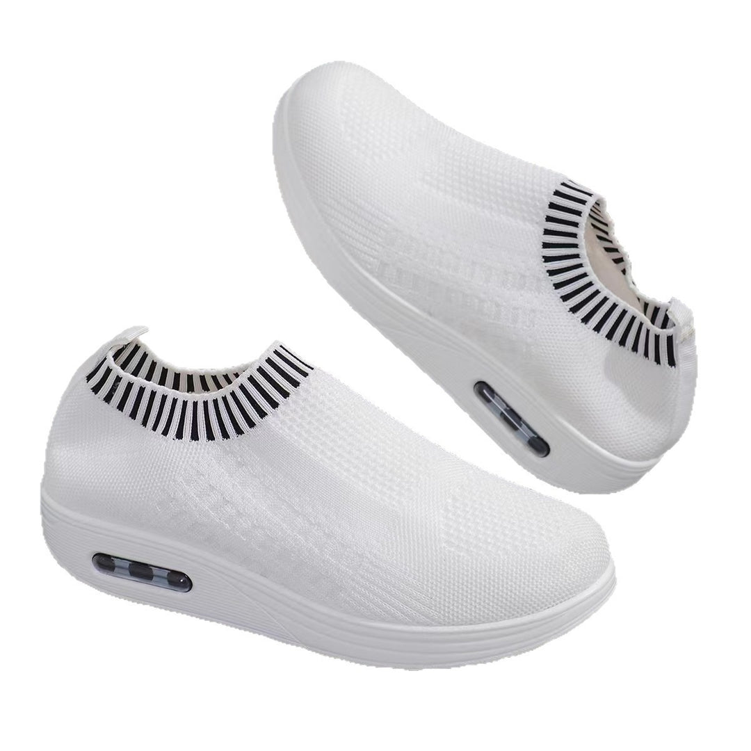 Damen Atmungsaktive Slip-On Sneakers mit elastischem Kragen EB