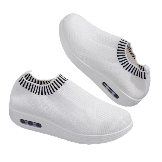 Damen Atmungsaktive Slip-On Sneakers mit elastischem Kragen EB