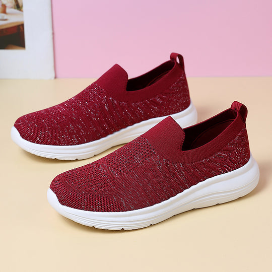 Damen Slip-On Laufschuhe mit atmungsaktiver Mesh-Oberfläche EB