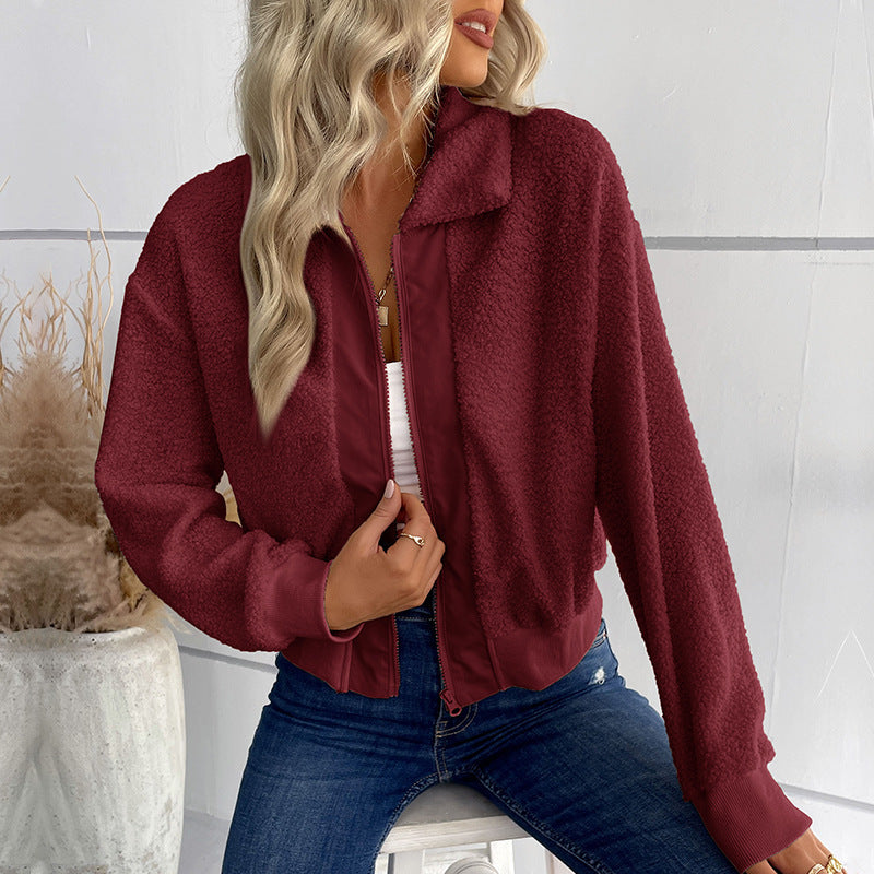 Damen kuschelige Fleecejacke EB