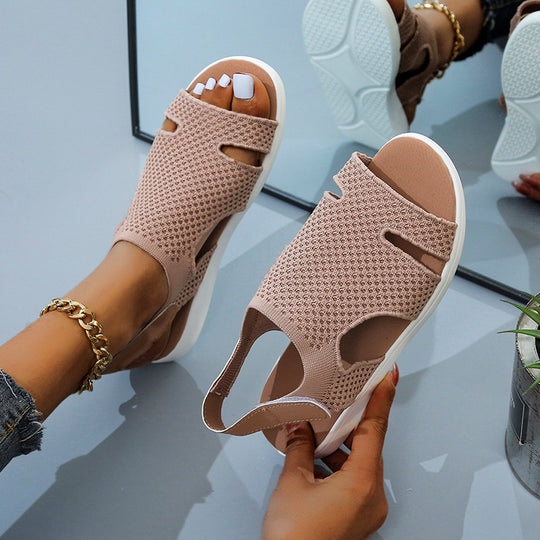 Damen Komfortable Sandalen mit atmungsaktivem Mesh-Obermaterial und rutschfester Sohle EB