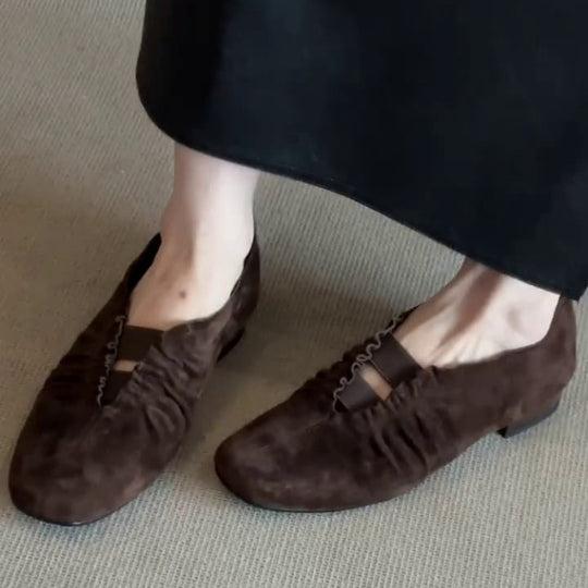 Damen klassische Mokassins mit weichem Innenfutter und modischem Schnürdesign EB