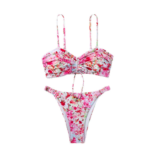 Damen Bandeau-Bikini mit raffinierten Rüschendetails EB