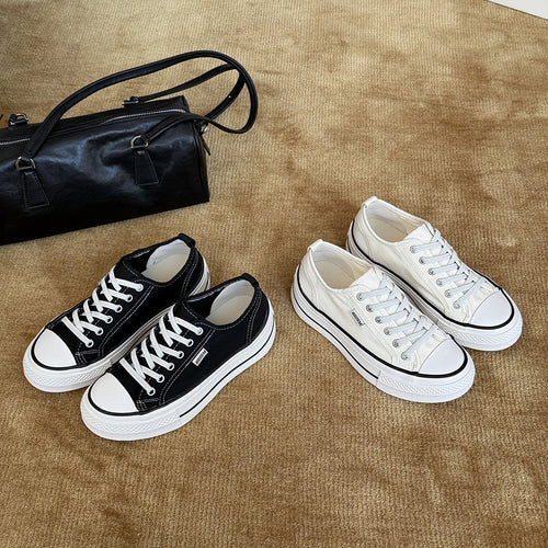 Damen Modische Sneakers im lässigen Stil mit auffälligen Schnürsenkeln EB