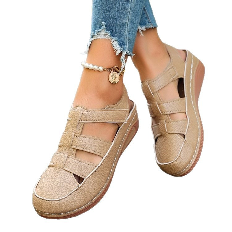 Damen luftige Wedge-Sandalen mit atmungsaktiven Riemen und elegantem Design EB