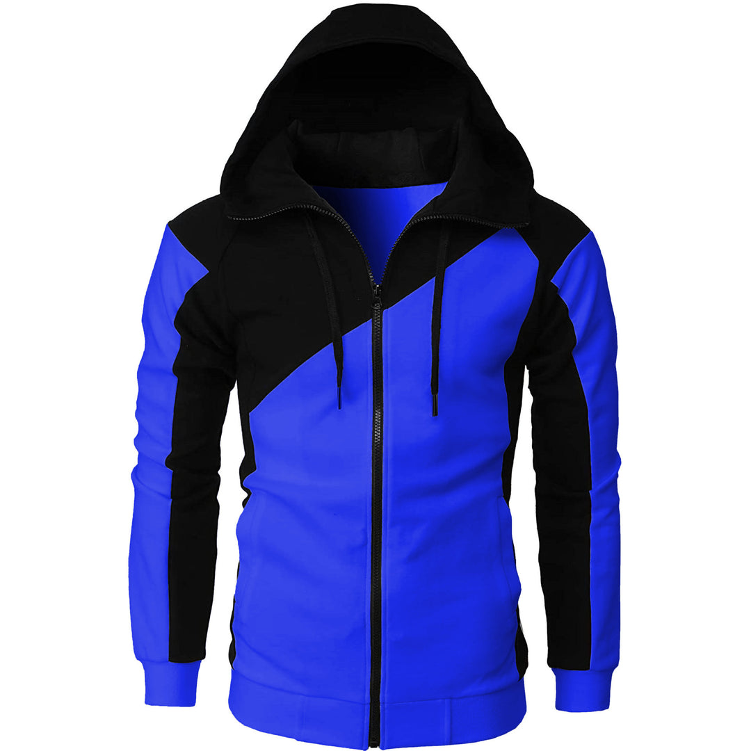 Herren Sportliche Kapuzenjacke mit kontrastierenden Farbakzenten EB