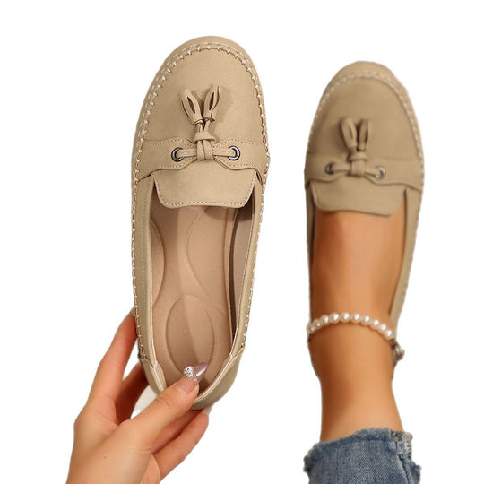 Damen Mokassin-Schuhe mit dekorativem Knoten EB