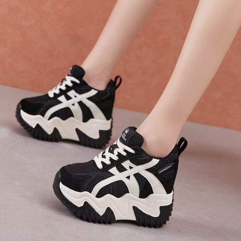 Damen Sportliche Chunky Sneakers mit atmungsaktiven Mesh und stabiler Sohle EB