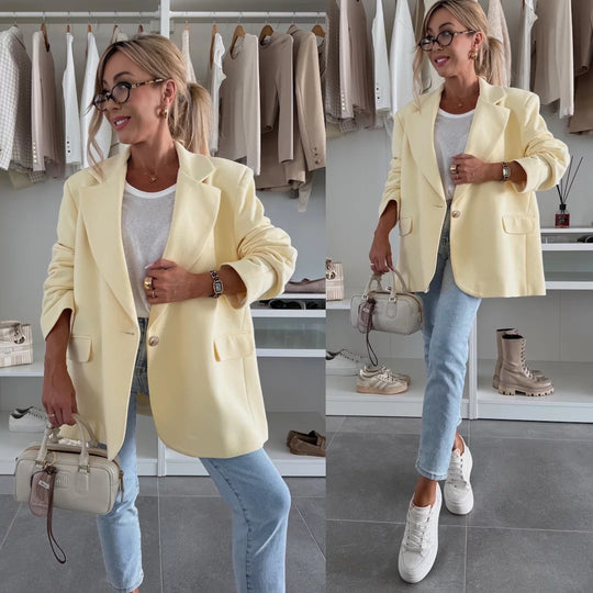 Damen oversized Blazerjacke mit modernem Schnitt und nachhaltigen Materialien EB