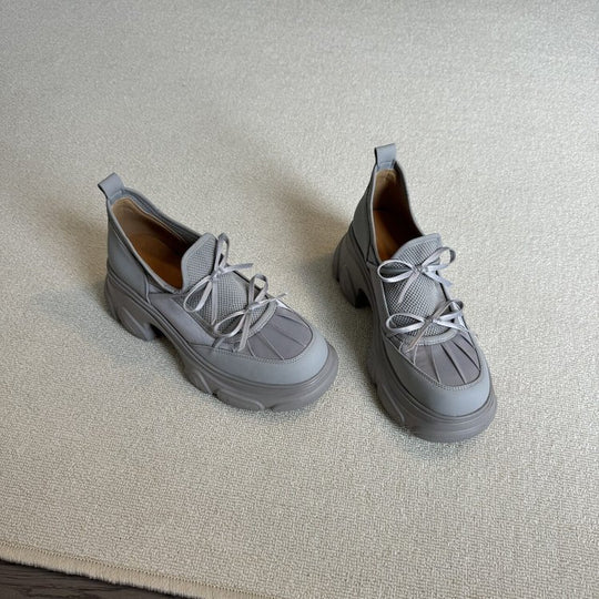 Damen modische Chunky Sneakers mit atmungsaktivem Obermaterial und rutschfester Sohle EB