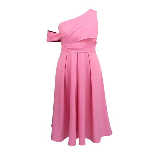 Damen Elegantes One-Shoulder Kleid mit Drapierungen EB