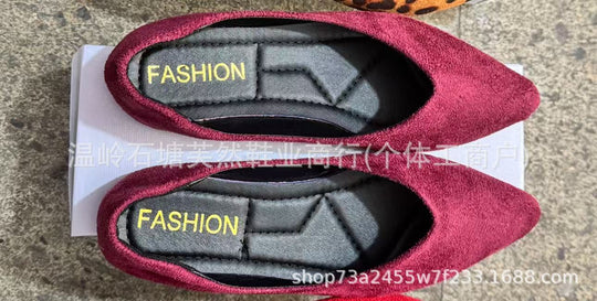 Damen elegante Ballerinas mit spitzem Design und weichem Obermaterial EB