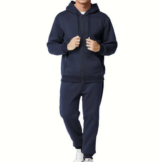 Herren Sportliches Komplett-Set mit Kapuzenjacke und Jogginghose EB