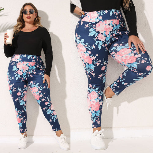 Damen Blumenleggings EB