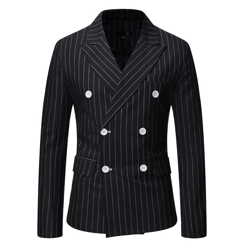 Herren elegante Doppelreiherjacke mit Nadelstreifen EB