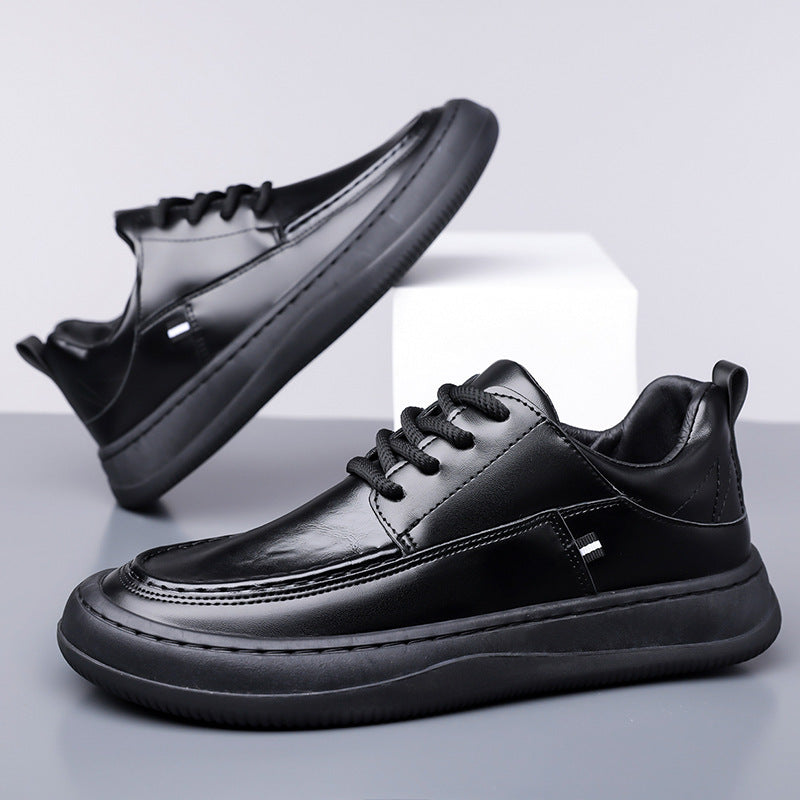 Damen Modische Ledersneaker mit rutschfester Sohle EB