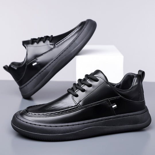 Damen Modische Ledersneaker mit rutschfester Sohle EB
