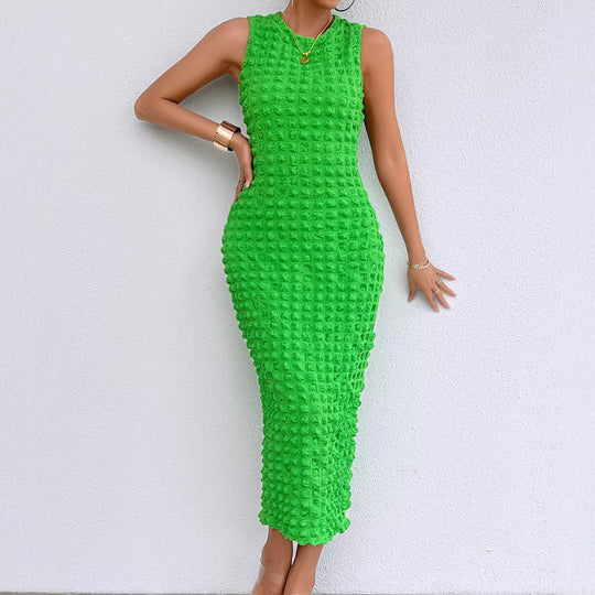 Damen Midi-Kleid mit strukturiertem Obermaterial und figurbetontem Schnitt EB