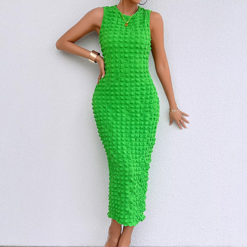 Damen Midi-Kleid mit strukturiertem Obermaterial und figurbetontem Schnitt EB