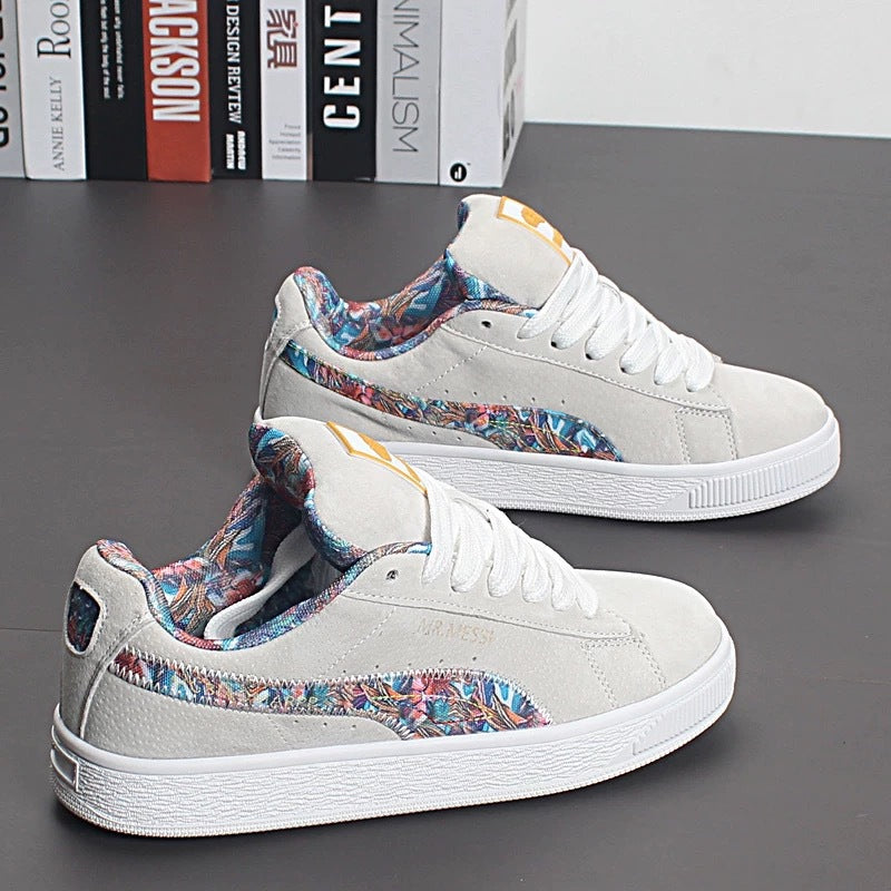 Damen Sneakers mit floralem Innenfutter und rutschfester Sohle EB