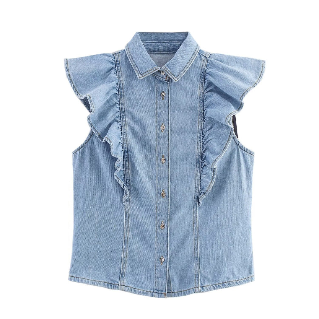 Damen Weite Jeans mit eleganter Gürtelapplikation EB