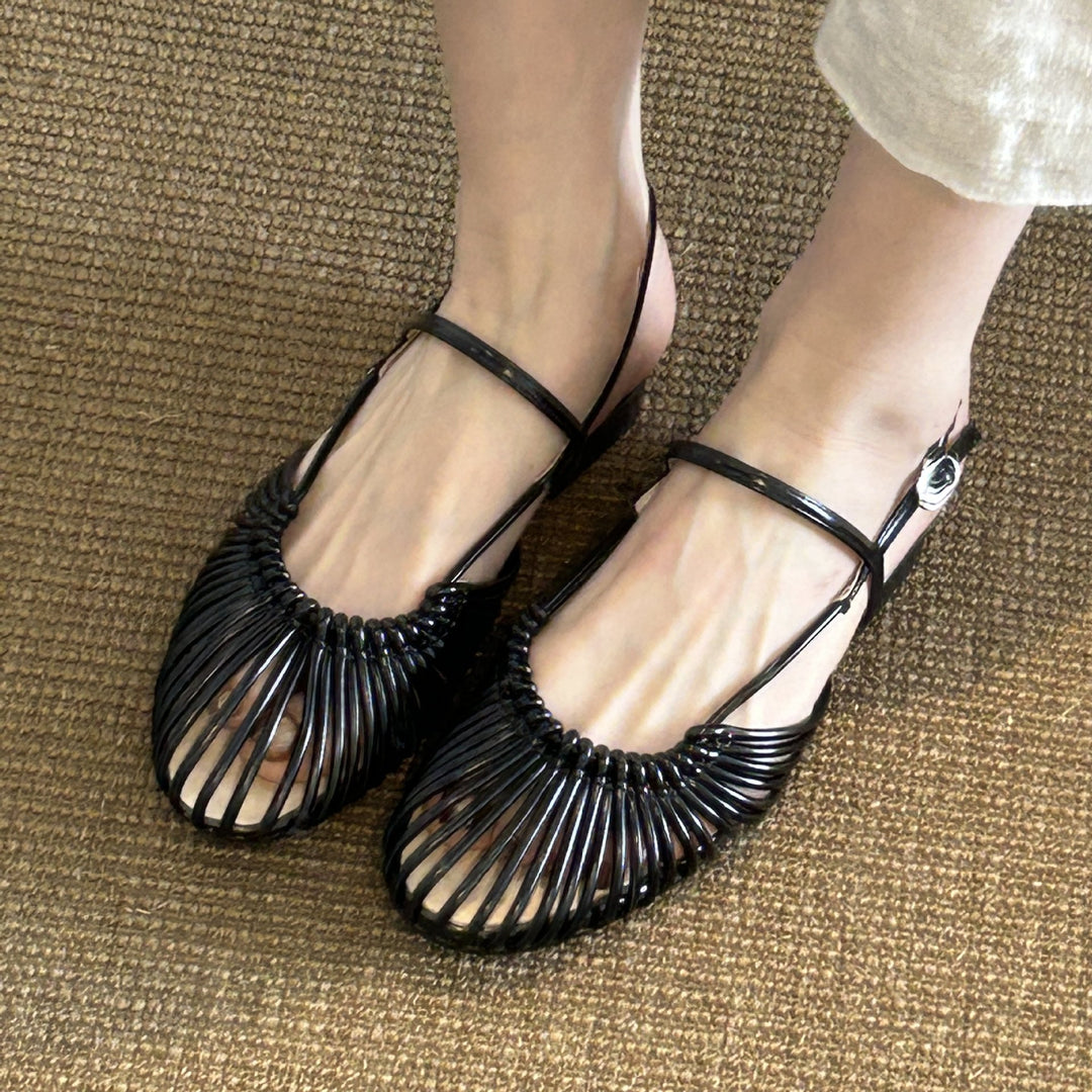Damen Ballerinas mit stilvollem Streifenmuster und komfortabler Passform EB