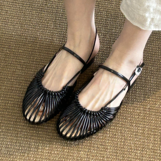 Damen Ballerinas mit stilvollem Streifenmuster und komfortabler Passform EB