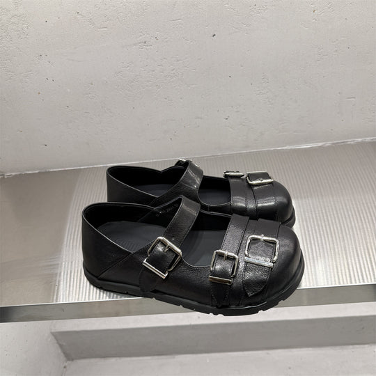Damen Komfortable Ballerinas mit verstellbaren Schnallen EB