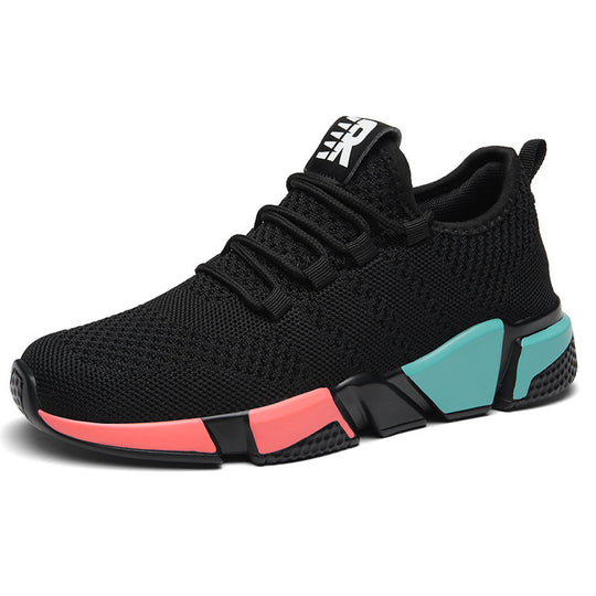 Damen Sportliche Sneakers mit atmungsaktiver Strick-Oberfläche und dämpfender Sohle EB