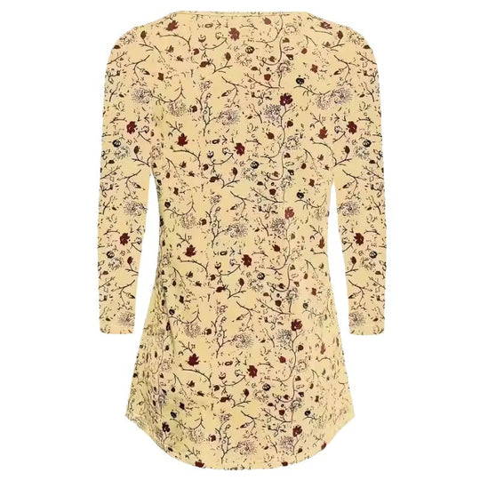 Damen Blusenshirt mit floralen Akzenten und lockerer Passform EB