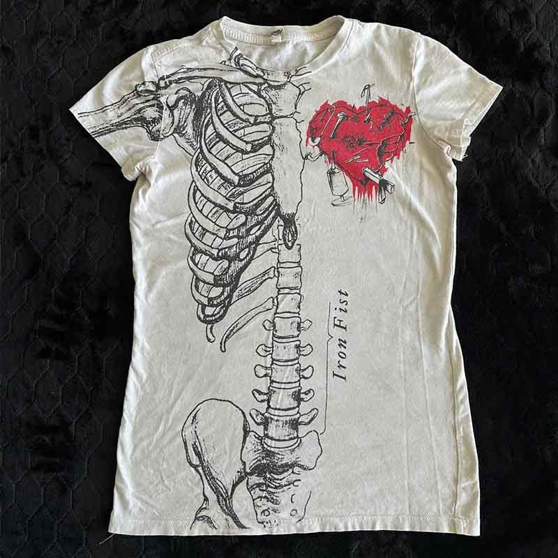 Damen Grafik-T-Shirt mit einzigartigem Skelett-Design EB