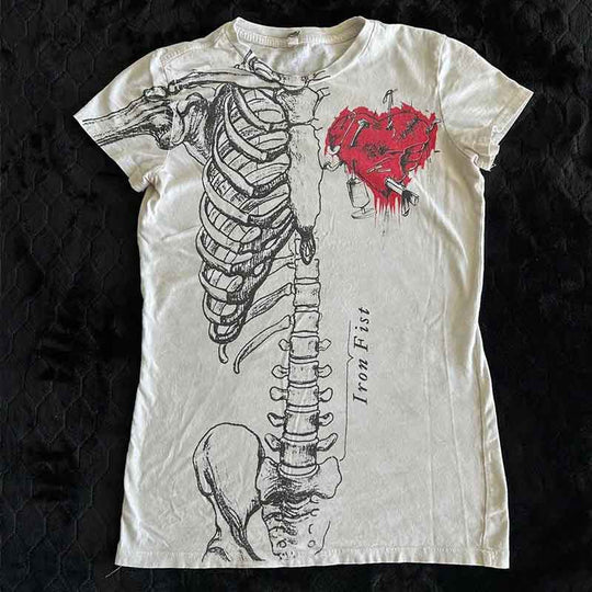 Damen Grafik-T-Shirt mit einzigartigem Skelett-Design EB