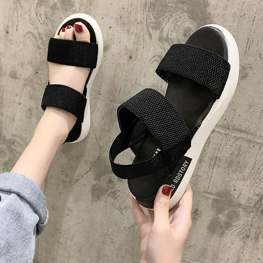 Damen Komfortable Sandalen mit atmungsaktiven Riemen und rutschfester Sohle EB