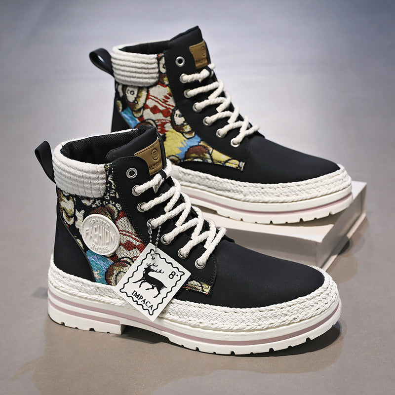 Damen Trendige Stiefel mit dekorativer Eule EB