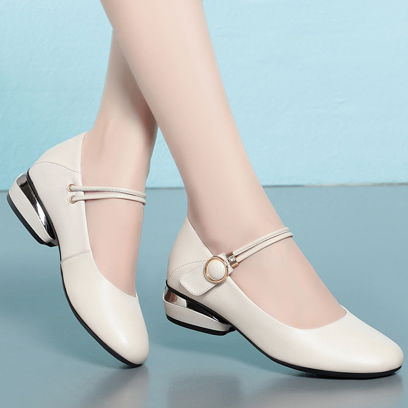 Damen Ballerinas mit elegantem Riemen EB