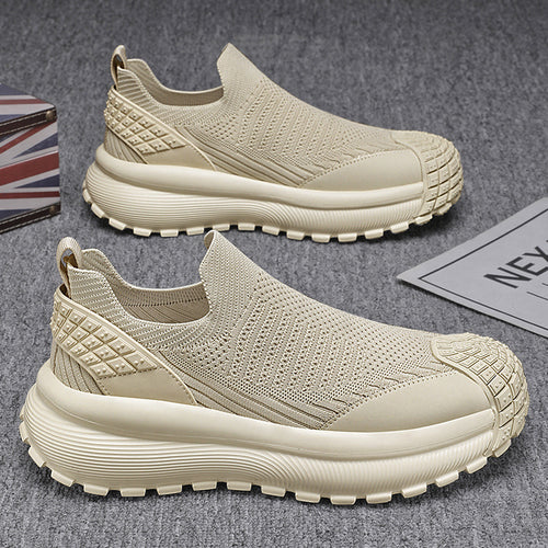 Damen Sportliche Slip-On Sneakers mit rutschfester Sohle und atmungsaktivem Obermaterial EB