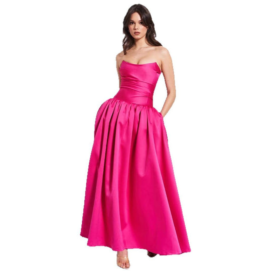 Damen Ballkleid mit schwingendem Rock und elegantem Korsett-Oberteil EB