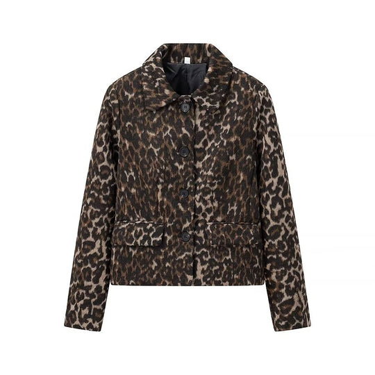Damen oversized Leopardjacke EB