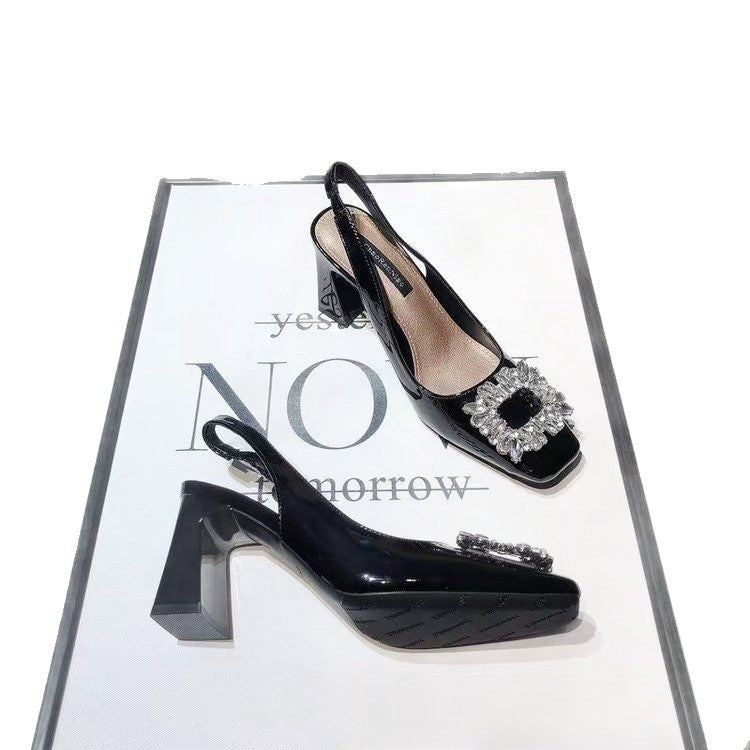 Damen Sling-Pumps mit elegantem Blüten-Detail EB