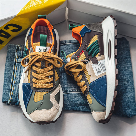 Damen modische Sneaker mit innovativem Materialmix und rutschfester Sohle EB