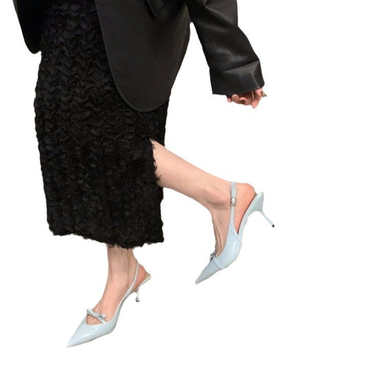 Damen Slingback-Pumps mit spitzem Design und elegantem Absatz EB