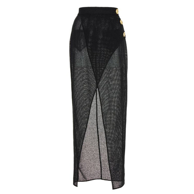 Damen Badeanzug mit raffinierten Drapierungen und eleganten Goldakzenten EB