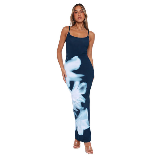 Damen Elegantes Maxikleid mit schmeichelnder Silhouette und floralem Design EB