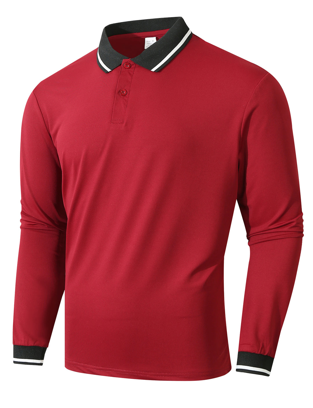 Herren Langarm Poloshirt mit sportlicher Rippstruktur EB