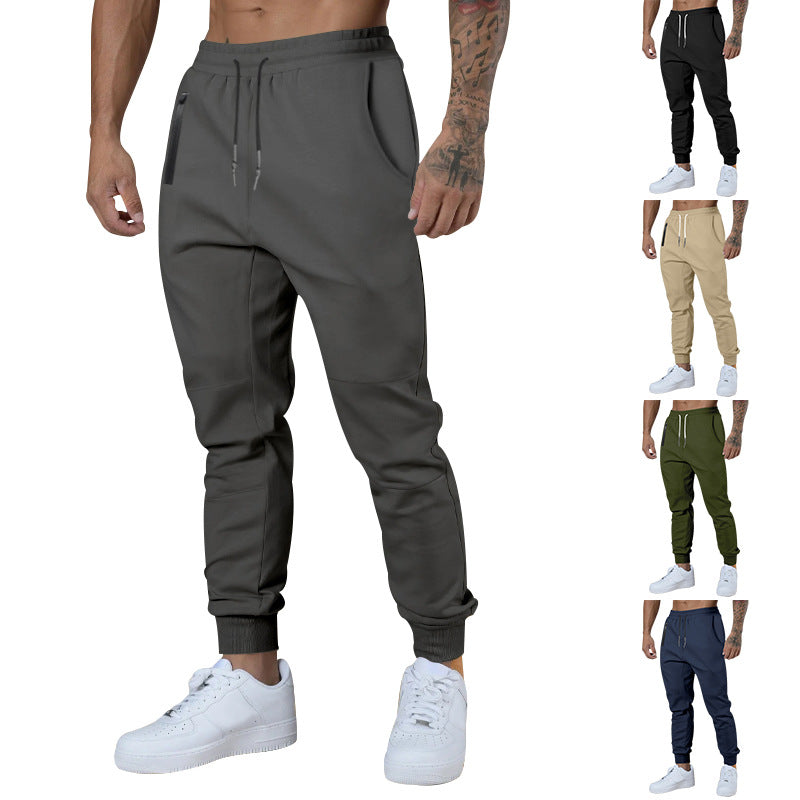 Herren Performance‑Tapered Joggerhose mit Reißverschluss‑Eingrifftaschen, elastischem Bund & gerippten Knöchelbündchen EB