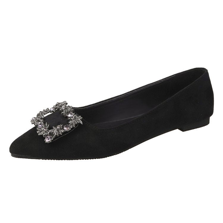 Damen Ballerinas mit funkelndem Schmuckbesatz EB
