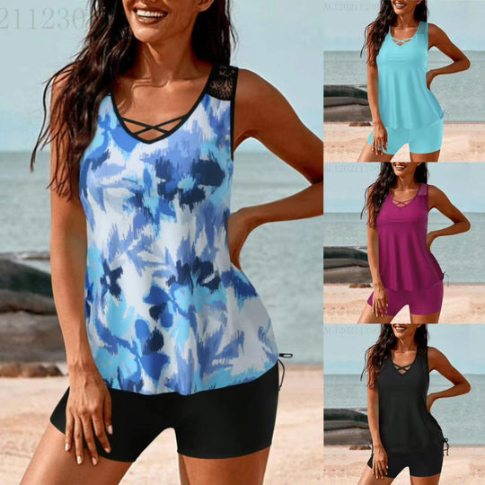 Damen Sportlicher Tankini mit Shorts EB