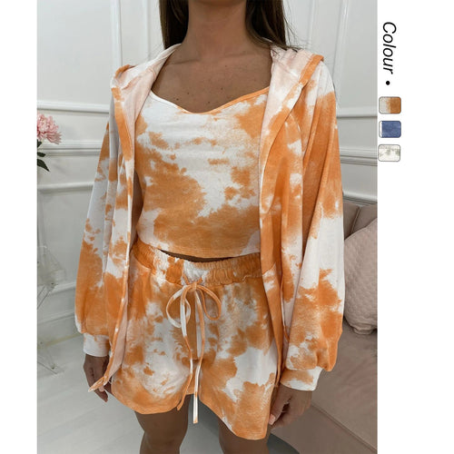 Damen Freizeit Set mit kurzem Oberteil und lässiger Shorts EB