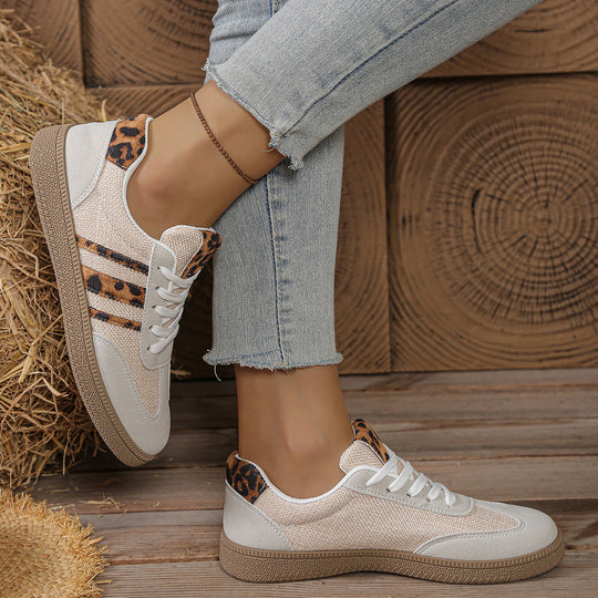 Damen Sneakers im modischen Leo-Design mit komfortabler Sohle EB